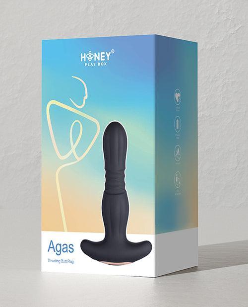 product image,Agas Thrusting Butt Plug W- Remote Control - Black - SEXYEONE