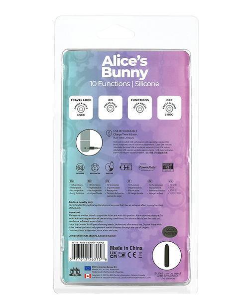image of product,Alice's Bunny Rechargeable Bullet W/rabbit Sleeve - SEXYEONE 