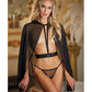 Allure Lace & Mesh Cape W/attached Waist Belt (g-string Not Included) O/s - SEXYEONE