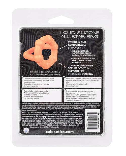 product image,Alpha Liquid Silicone All Star Ring - Orange - SEXYEONE