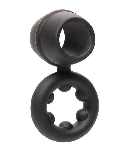 image of product,Alpha Liquid Silicone Dual Magnum Ring - Black - SEXYEONE