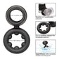 Alpha Liquid Silicone Dual Magnum Ring - Black - SEXYEONE