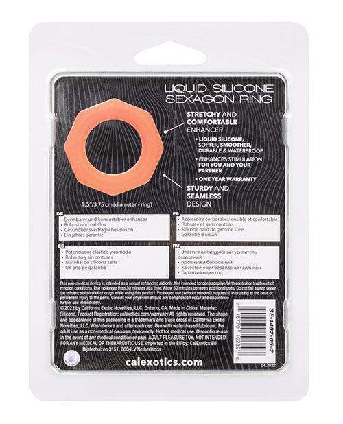 product image,Alpha Liquid Silicone Sexagon Ring - Orange - SEXYEONE