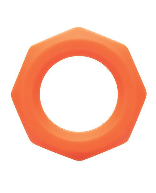 image of product,Alpha Liquid Silicone Sexagon Ring - Orange - SEXYEONE