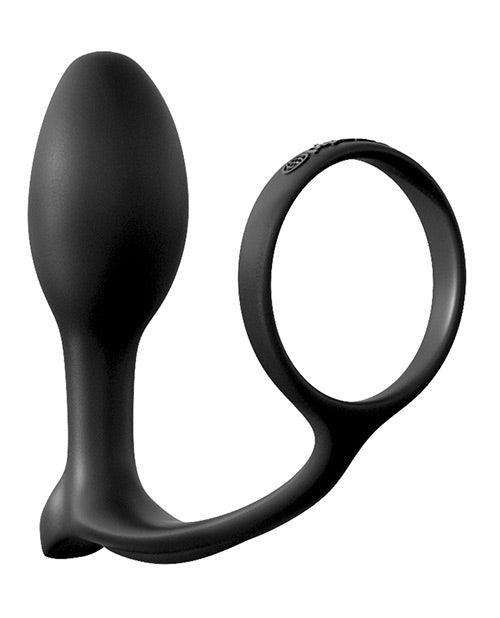 image of product,Anal Fantasy Ass-gasm Cockring Beginners Plug - Black - {{ SEXYEONE }}