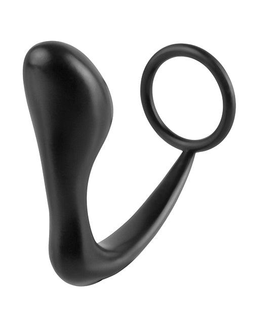 image of product,Anal Fantasy Collection Ass Gasm Cockring Plug - Black - {{ SEXYEONE }}