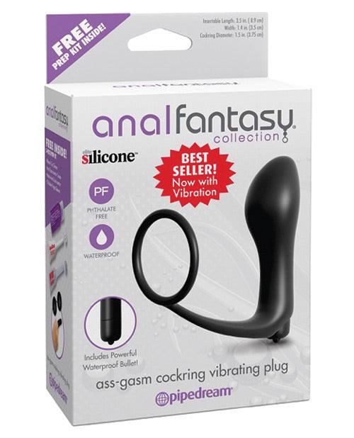 product image, Anal Fantasy Collection Ass Gasm Vibrating Plug W/cockring - SEXYEONE