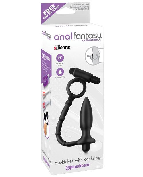 product image, Anal Fantasy Collection Ass Kicker W-cockring - Black - {{ SEXYEONE }}