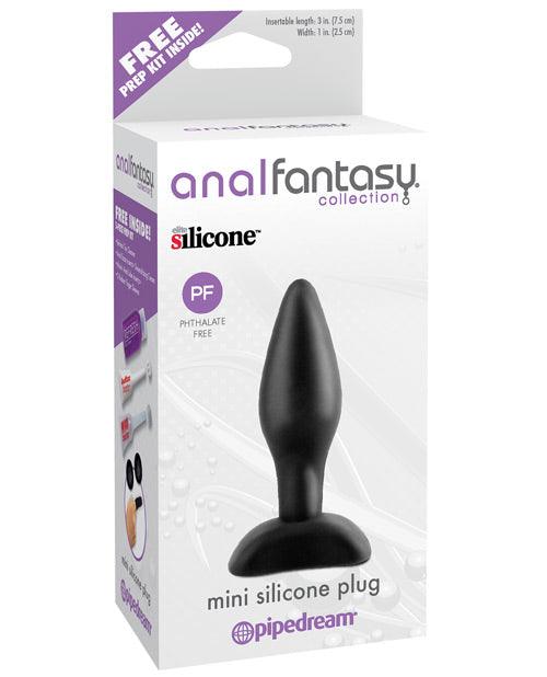 Anal Fantasy Collection Mini Silicone Plug - Black - {{ SEXYEONE }}