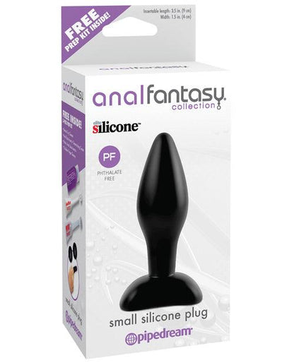 Anal Fantasy Collection Small Silicone Plug - Black - {{ SEXYEONE }}