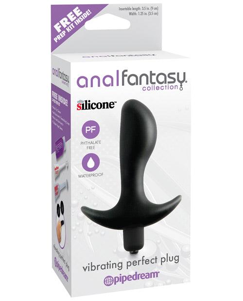 Anal Fantasy Collection Vibrating Perfect Plug - Black - {{ SEXYEONE }}