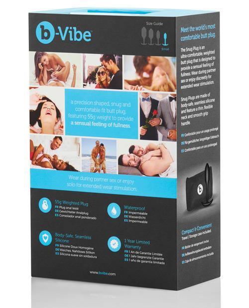 product image,B-vibe Weighted Snug Plug 1 - .55 G - SEXYEONE 