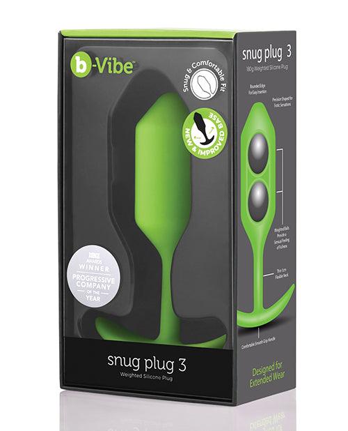 image of product,B-vibe Weighted Snug Plug 3 - 180 G - {{ SEXYEONE }}