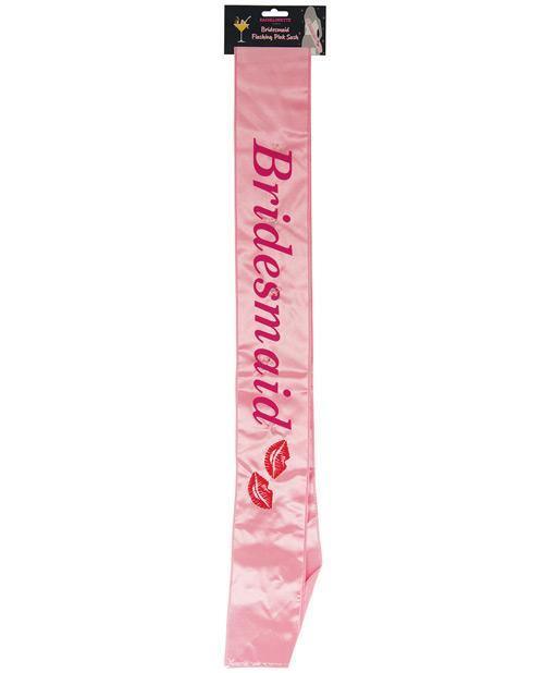 product image, Bachelorette Bridesmaid Flashing Sash W-kisses - Pink - SEXYEONE 