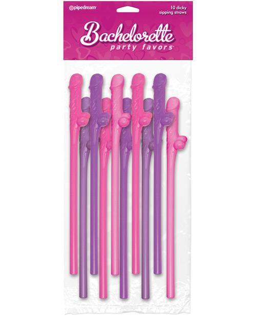product image, Bachelorette Party Favors Dicky Sipping Straws -Pack Of 10 - SEXYEONE 