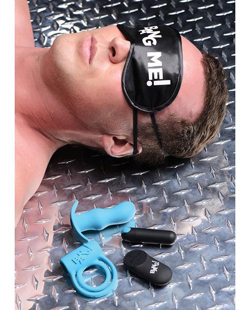 product image,Bang! Duo Blast Remote Control Cock Ring & Butt Plug Vibe Kit - Blue - {{ SEXYEONE }}