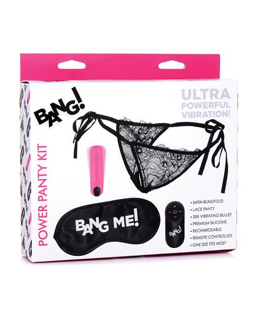 Bang! Power Panty & Blindfold Kit - Pink - {{ SEXYEONE }}
