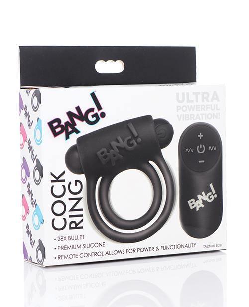 product image, Bang! Vibrating Cock Ring & Bullet W/remote Control - SEXYEONE 
