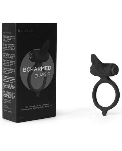 Bcharmed Classic Vibrating Cock Ring - Black - SEXYEONE