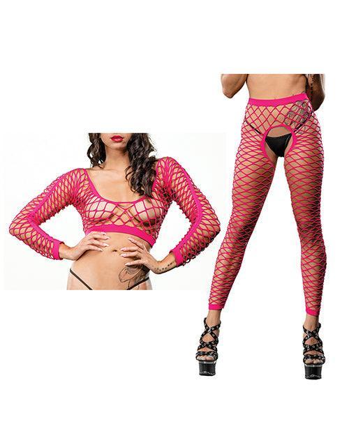 product image, Beverly Hills Naughty Girl Crotchless All Over Mesh Leggings O/s - SEXYEONE