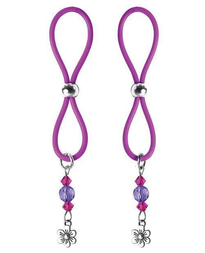 Bijoux De Nip Nipple Halos Flower Charm - Purple - SEXYEONE 