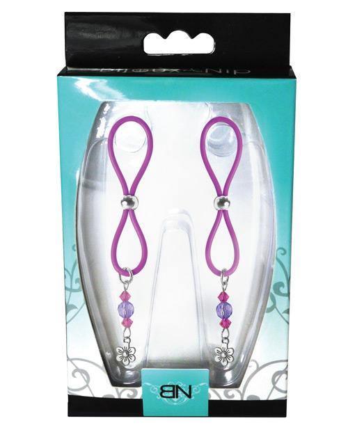 image of product,Bijoux De Nip Nipple Halos Flower Charm - Purple - SEXYEONE 