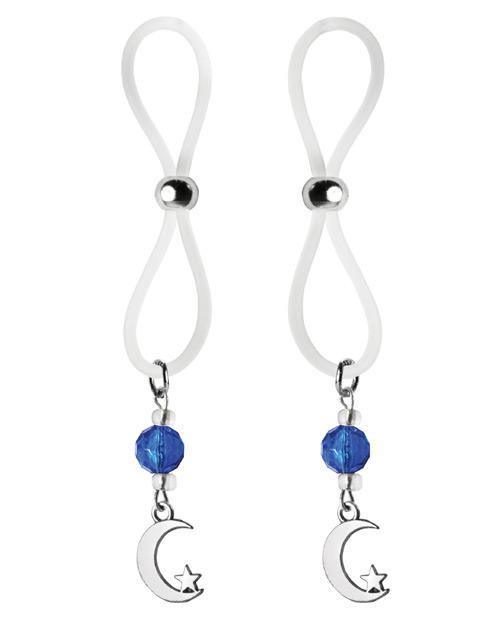 product image, Bijoux De Nip Nipple Halos Moon & Star Charm - Blue-clear - SEXYEONE 