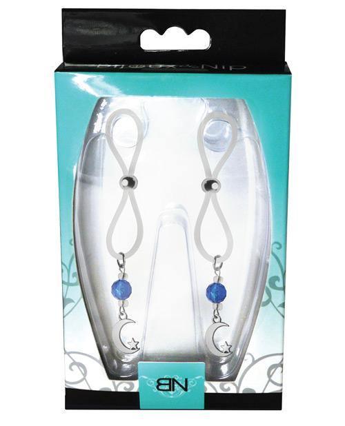 image of product,Bijoux De Nip Nipple Halos Moon & Star Charm - Blue-clear - SEXYEONE 