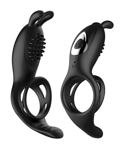 Bliss Hummingbird Vibrating Cock Ring - Black - SEXYEONE