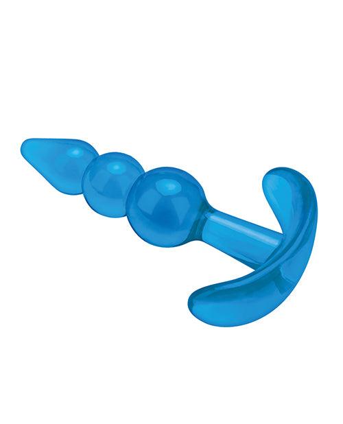 image of product,Blue Line C & B 3.75" Beginners Beaded Plug - Jelly Blue - SEXYEONE