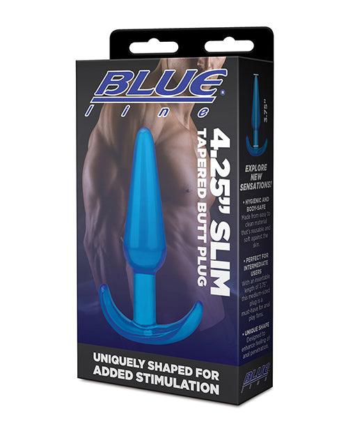 product image, Blue Line C & B 4.25" Slim Tapered Butt Plug - Jelly Blue - SEXYEONE
