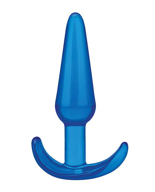 Blue Line C & B 4.25" Slim Tapered Butt Plug - Jelly Blue - SEXYEONE