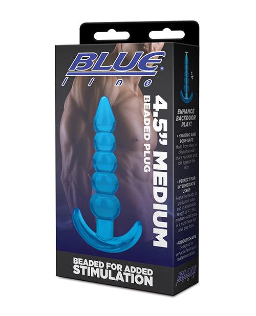 product image, Blue Line C & B 4.5" Beaded Plug - Jelly Blue Medium - SEXYEONE