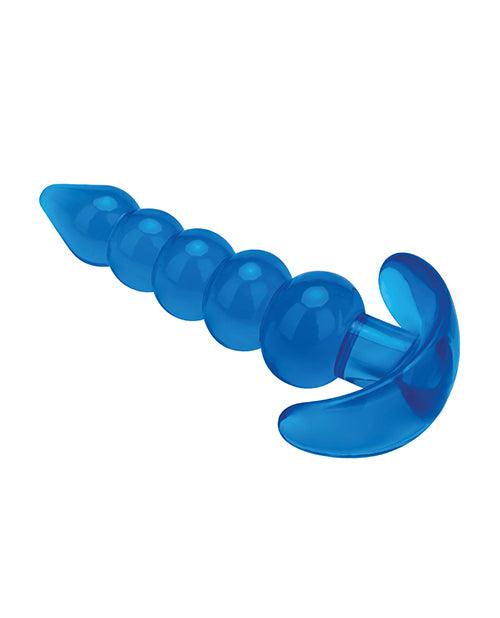 image of product,Blue Line C & B 4.5" Beaded Plug - Jelly Blue Medium - SEXYEONE