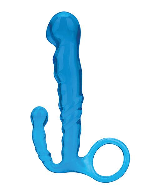 image of product,Blue Line C & B 4.5" Beginners Prostate Massager - Jelly Blue - SEXYEONE