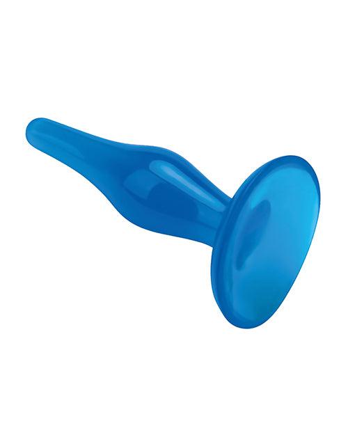 image of product,Blue Line C & B 4.75" Easy Insertion Plug - Jelly Blue - SEXYEONE