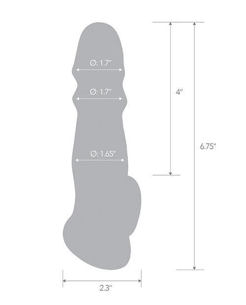 image of product,Blue Line C & B 6.75" Girthy Penis Enhancing Sleeve Extension - Clear - SEXYEONE