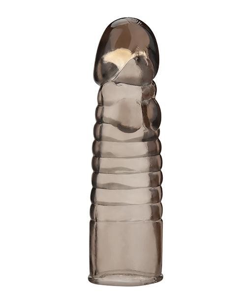 Blue Line C & B 6" Ribbed Realistic Penis Enhancing Sleeve Extension - Smoke - SEXYEONE