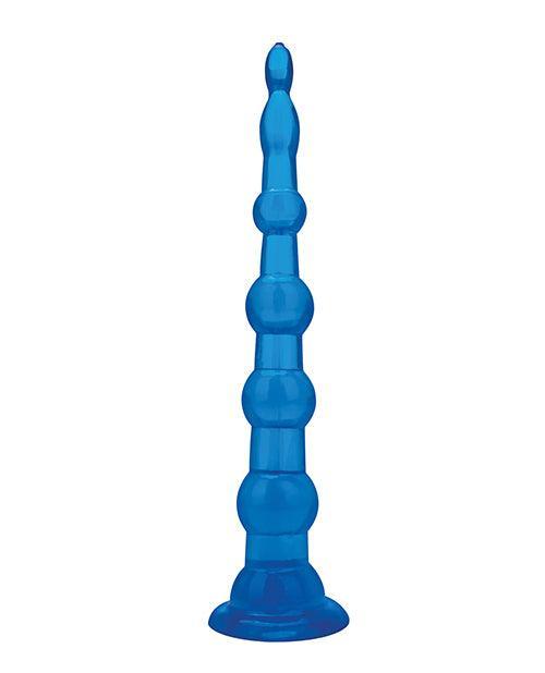 Blue Line C & B 8.5" Anal Beads W/suction Base - Jelly Blue - SEXYEONE