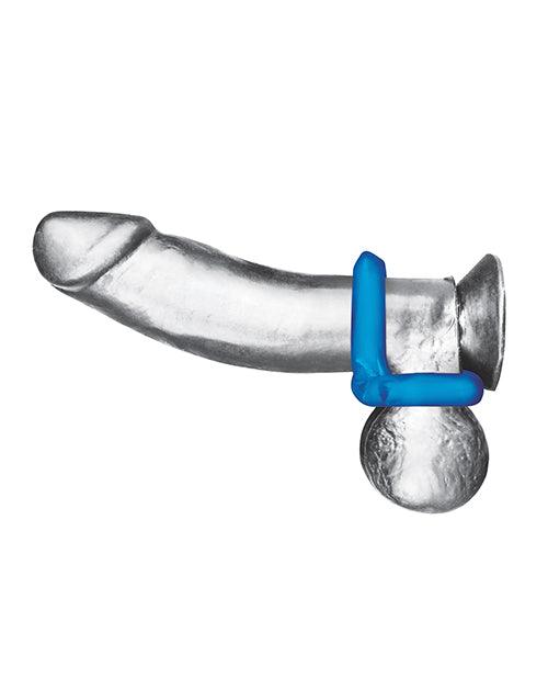 image of product,Blue Line C & B Dual Cock & Ball Stamina Enhancement Ring - Jelly Blue Pack Of 2 - SEXYEONE