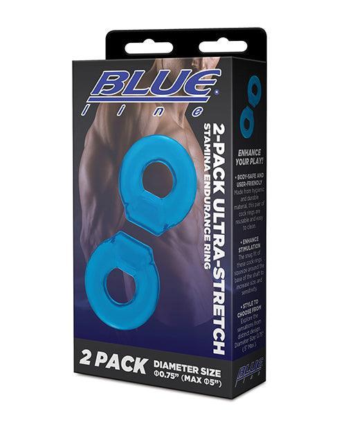 product image, Blue Line C & B Ultra-stretch Stamina Endurance Ring - Jelly Blue Pack Of 2 - SEXYEONE