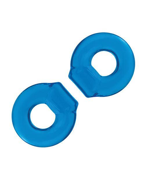 image of product,Blue Line C & B Ultra-stretch Stamina Endurance Ring - Jelly Blue Pack Of 2 - SEXYEONE