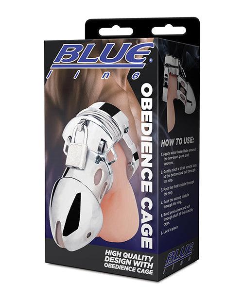 Blue Line Obedience Cage - Silver - {{ SEXYEONE }}