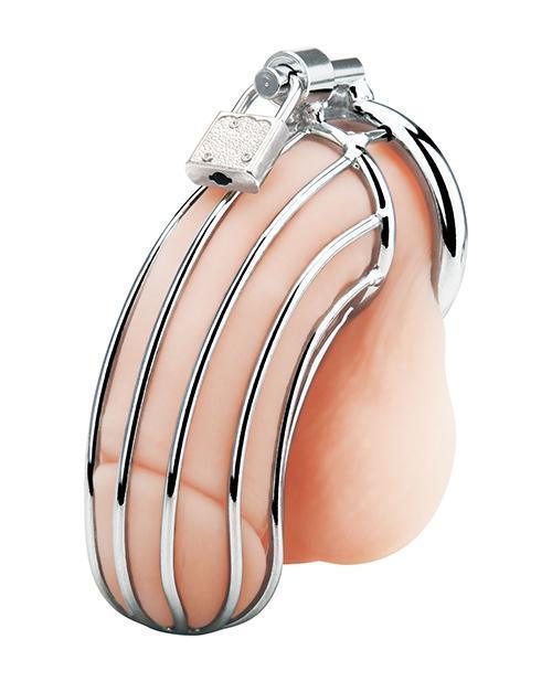product image,Blue Line Prisoner Cock Cage - Silver - SEXYEONE 