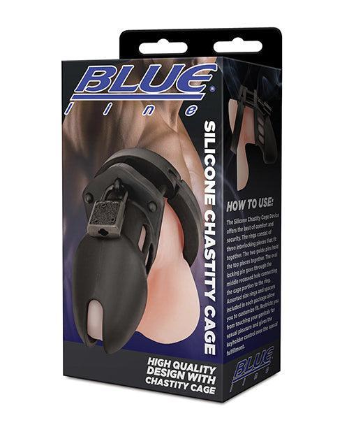 product image, Blue Line Silicone Chastity Cage - SEXYEONE