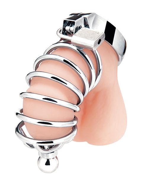 Blue Line Urethral Play Cage - Silver - {{ SEXYEONE }}