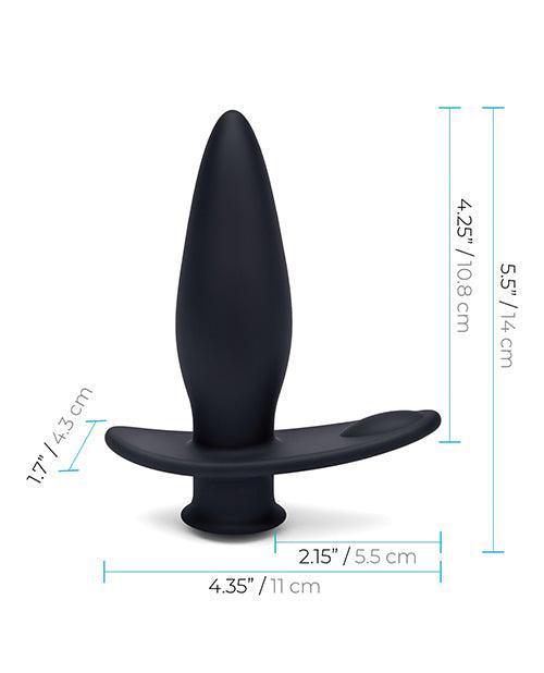 Blue Line Vibrating Anal Plug Pointer W-remote - Black - SEXYEONE