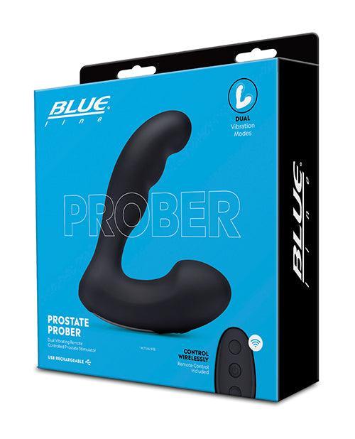 product image, Blue Line Vibrating Prostate Prober W-remote - Black - SEXYEONE