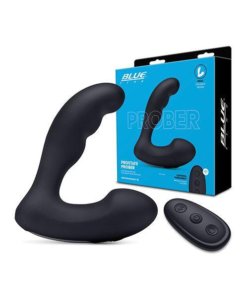 image of product,Blue Line Vibrating Prostate Prober W-remote - Black - SEXYEONE