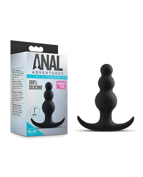 product image, Blush Anal Adventures Beaded Plug - Black - SEXYEONE 
